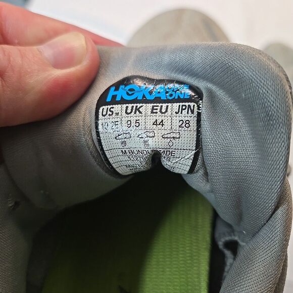 Hoka Bondi 8 Mens 10 2e Wide Running Shoes Gray Casual Athletic Streetwear main image 7